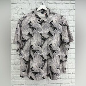 Tommy Bahama The Bahama Coast Tropical Leaves Button Front Camp Shirt 2XLB